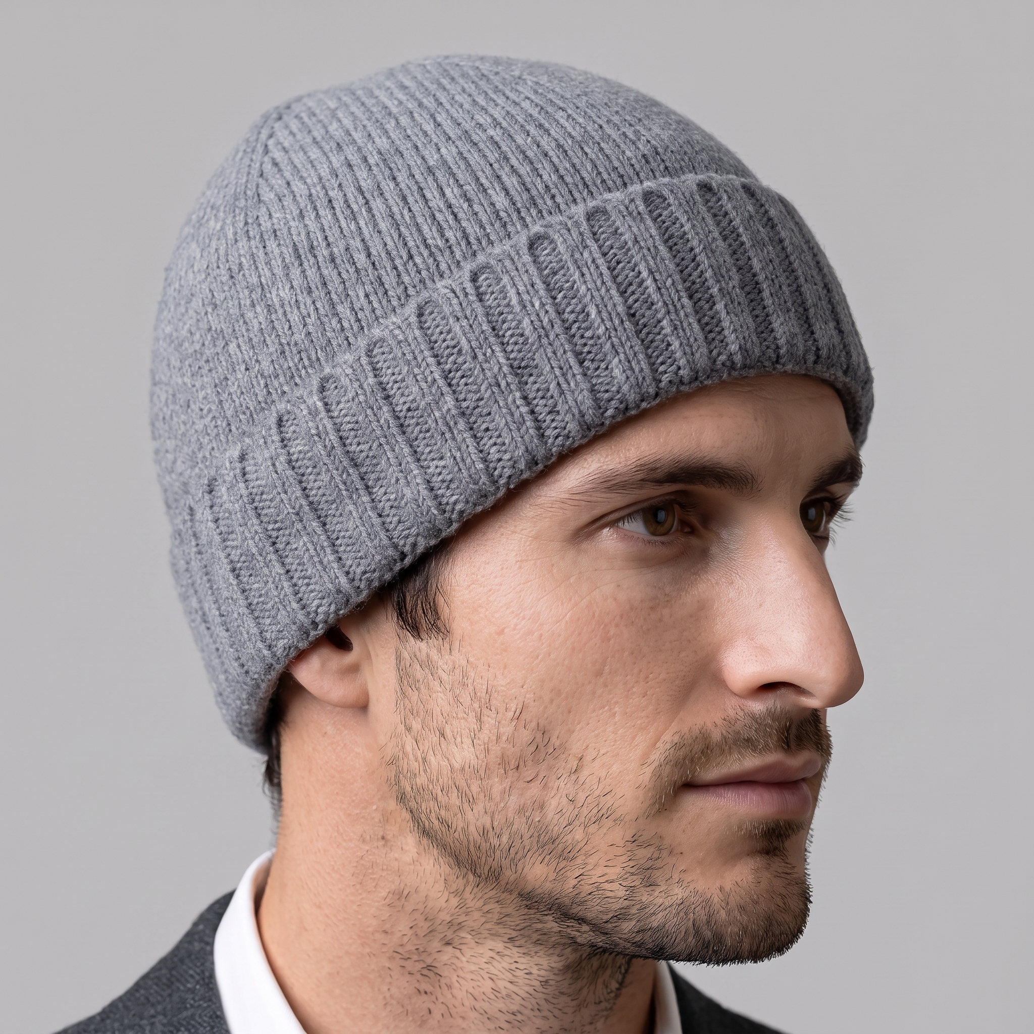 Cashmere Ribbed Beanie
