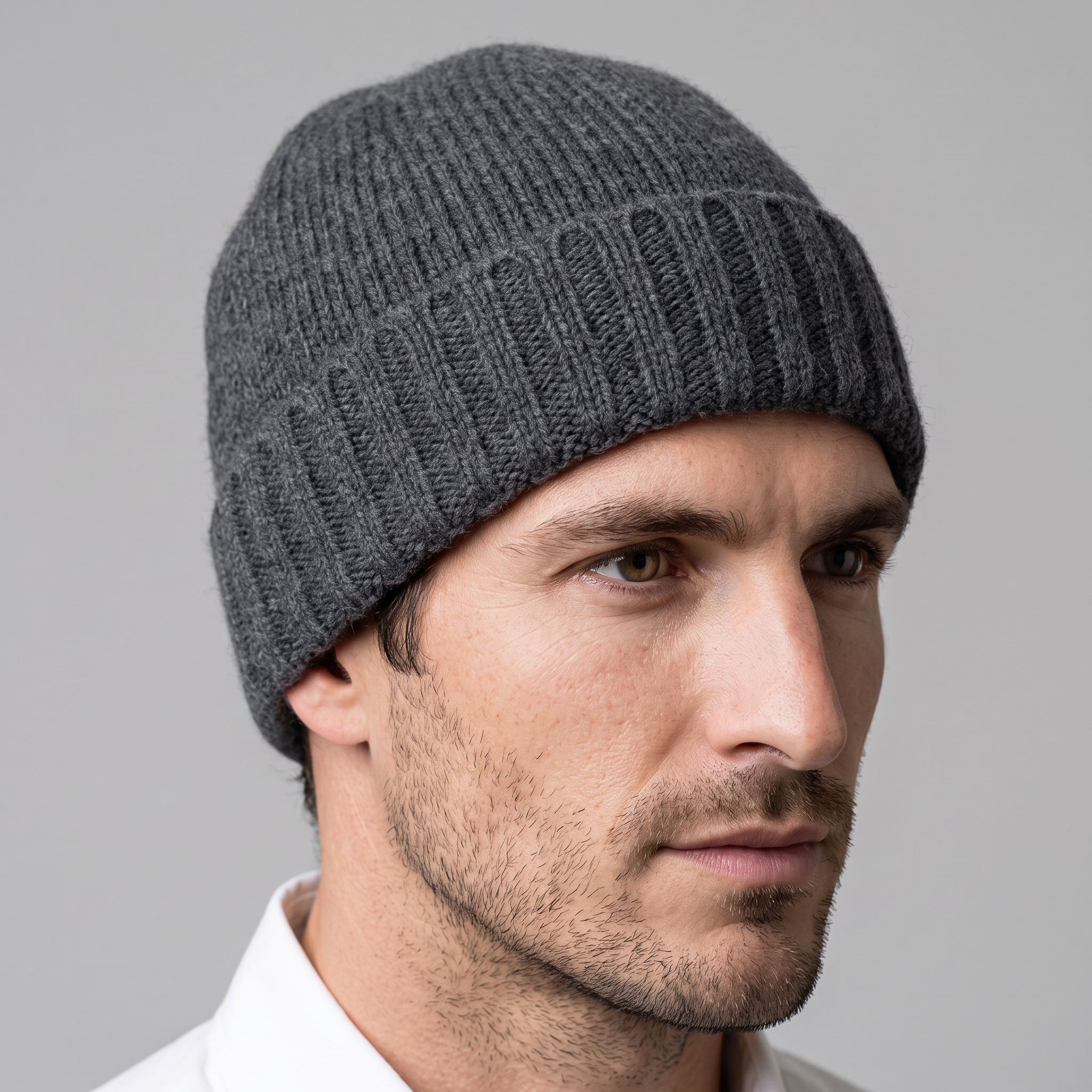 Cashmere Ribbed Beanie