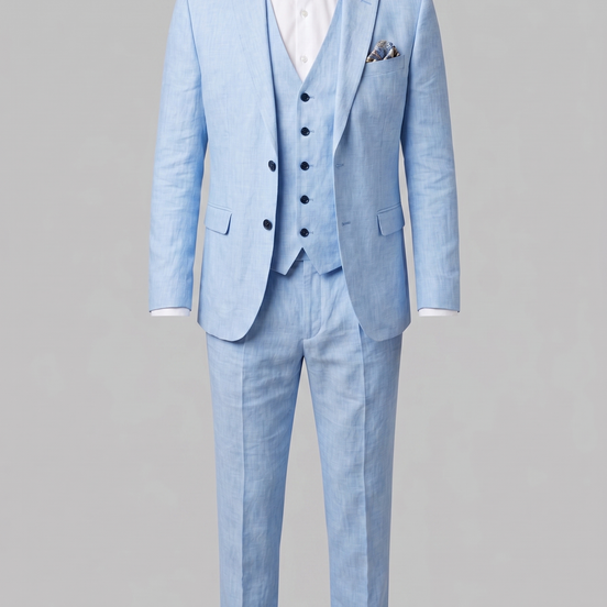 Men's 3-Piece Suit for Weddings and Summer Events