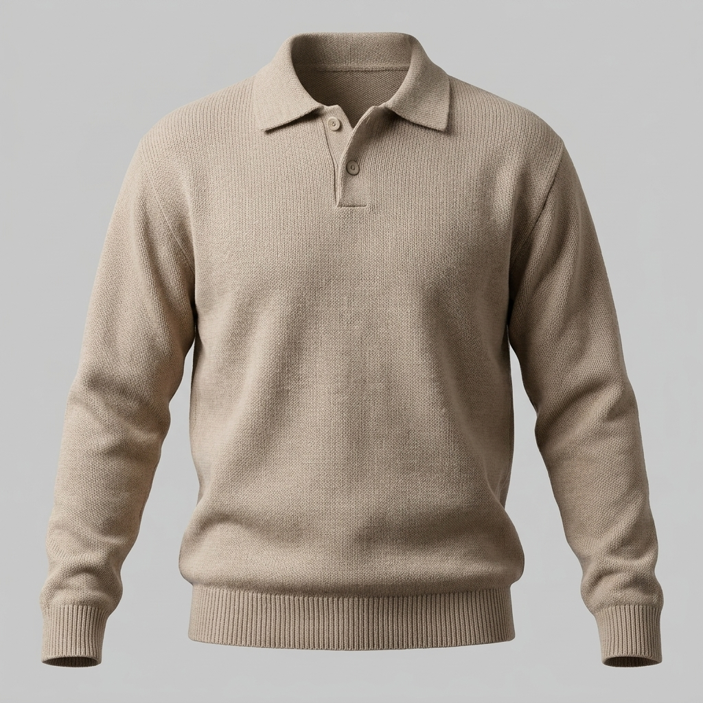 Men's Autumn Long Sleeved Polo Sweater