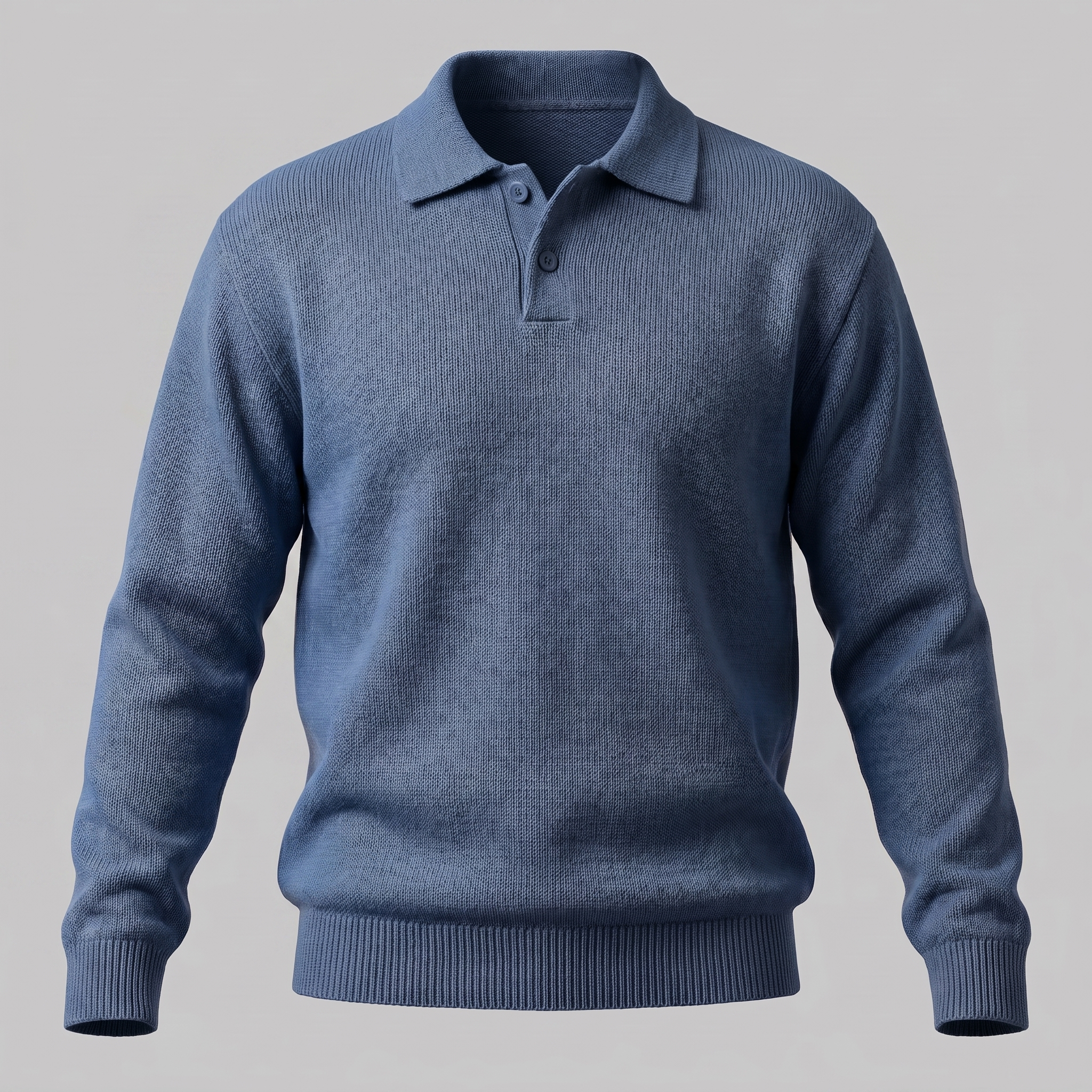 Men's Autumn Long Sleeved Polo Sweater