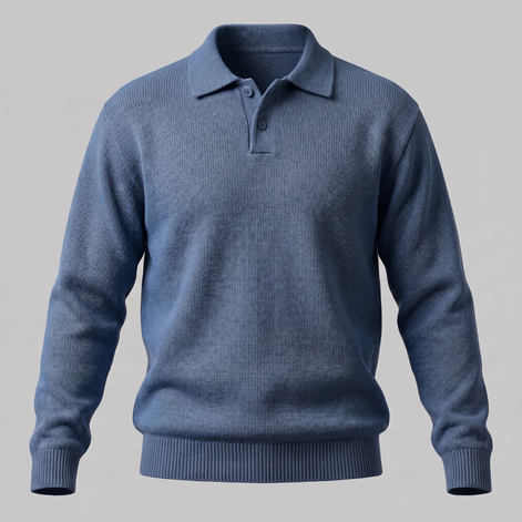 Men's Autumn Long Sleeved Polo Sweater
