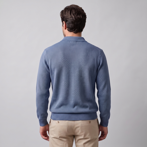 Men's Autumn Long Sleeved Polo Sweater