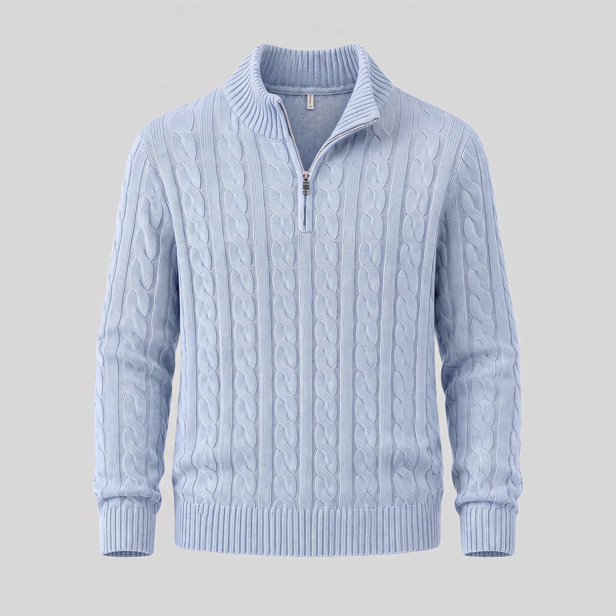 Men's Cable Knit Half-Zip Sweater