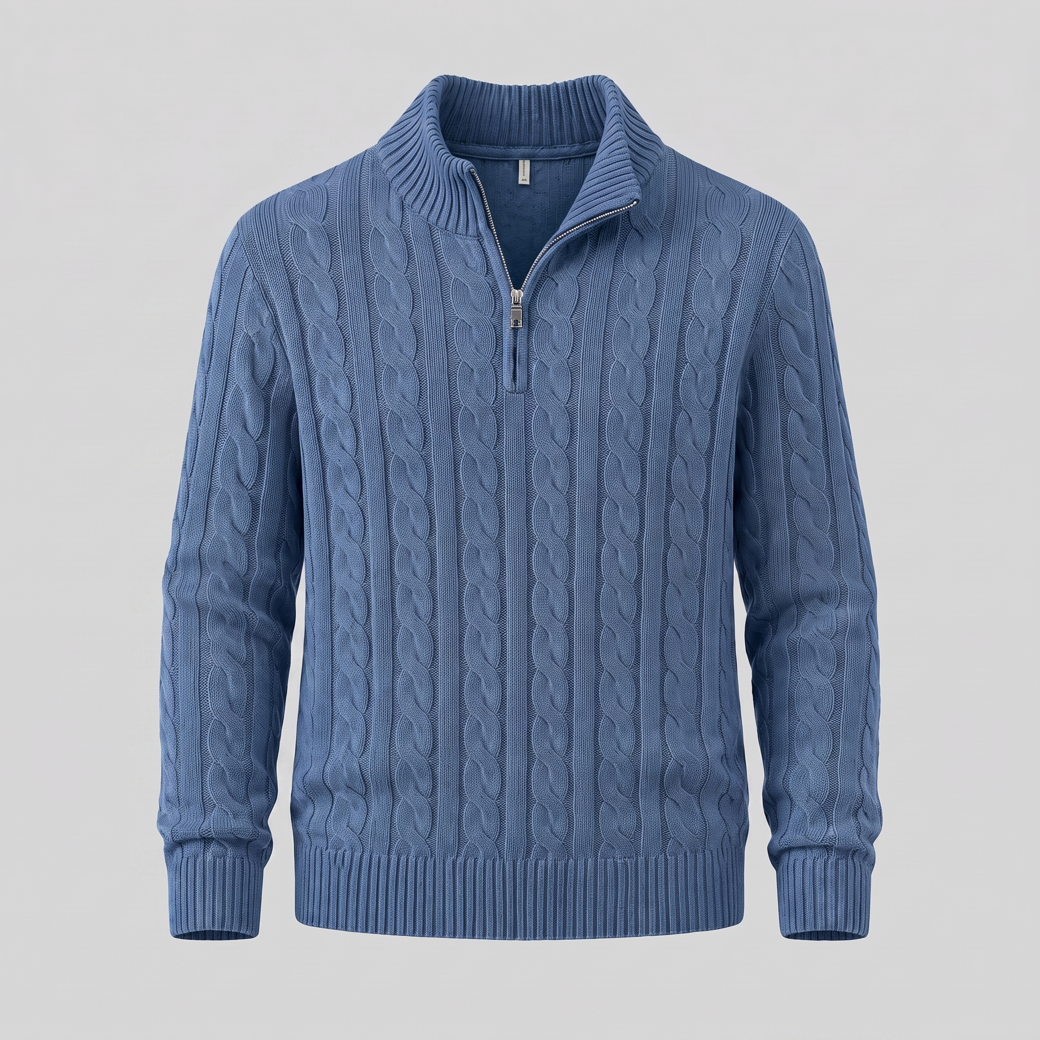 Men's Cable Knit Half-Zip Sweater