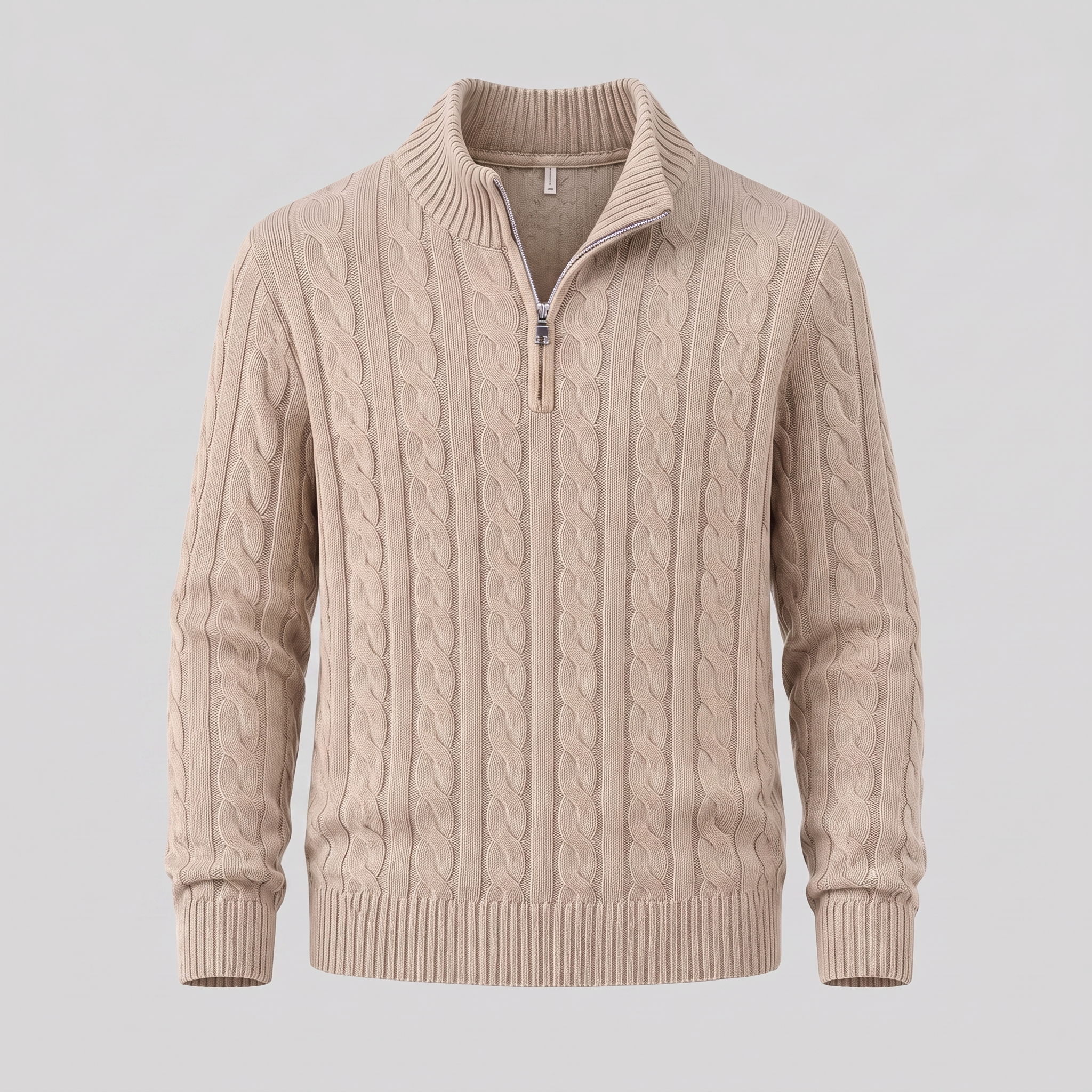 Men's Cable Knit Half-Zip Sweater