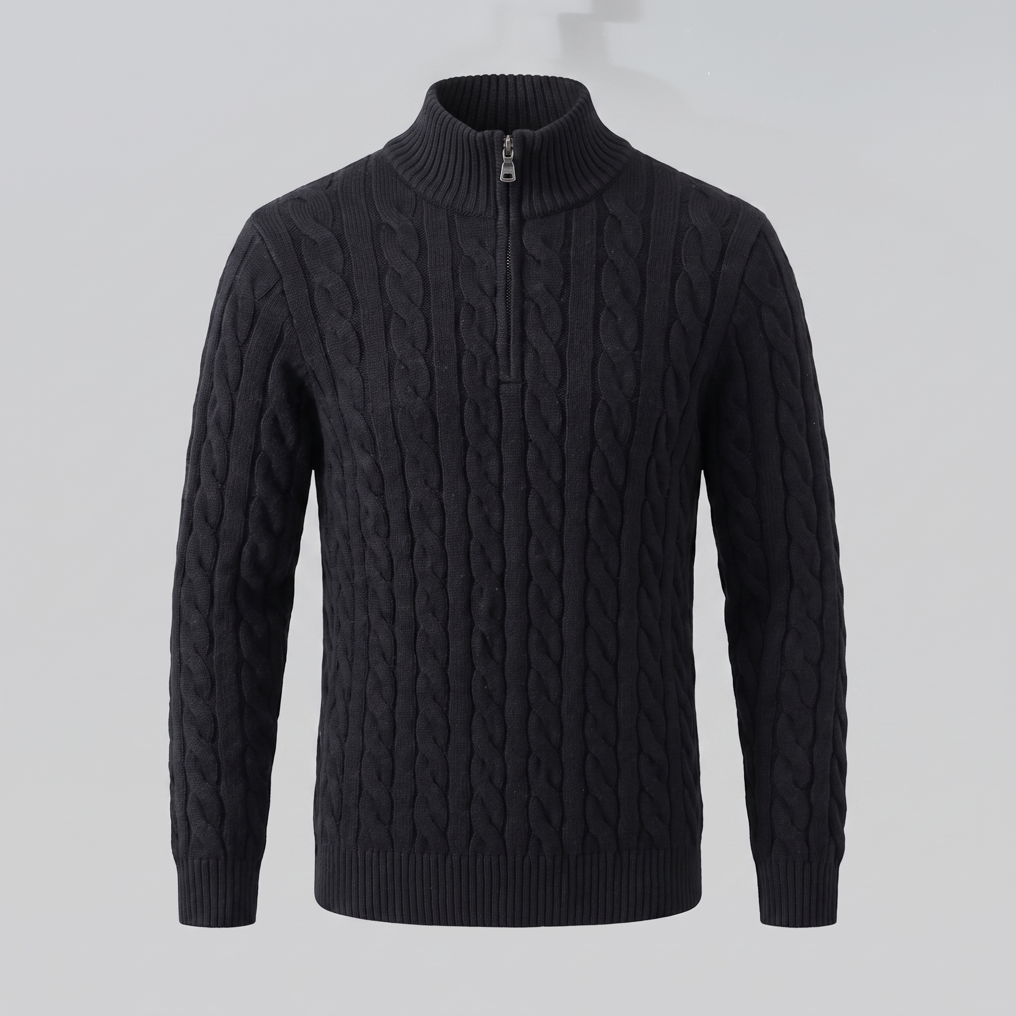 Men's Cable Knit Half-Zip Sweater