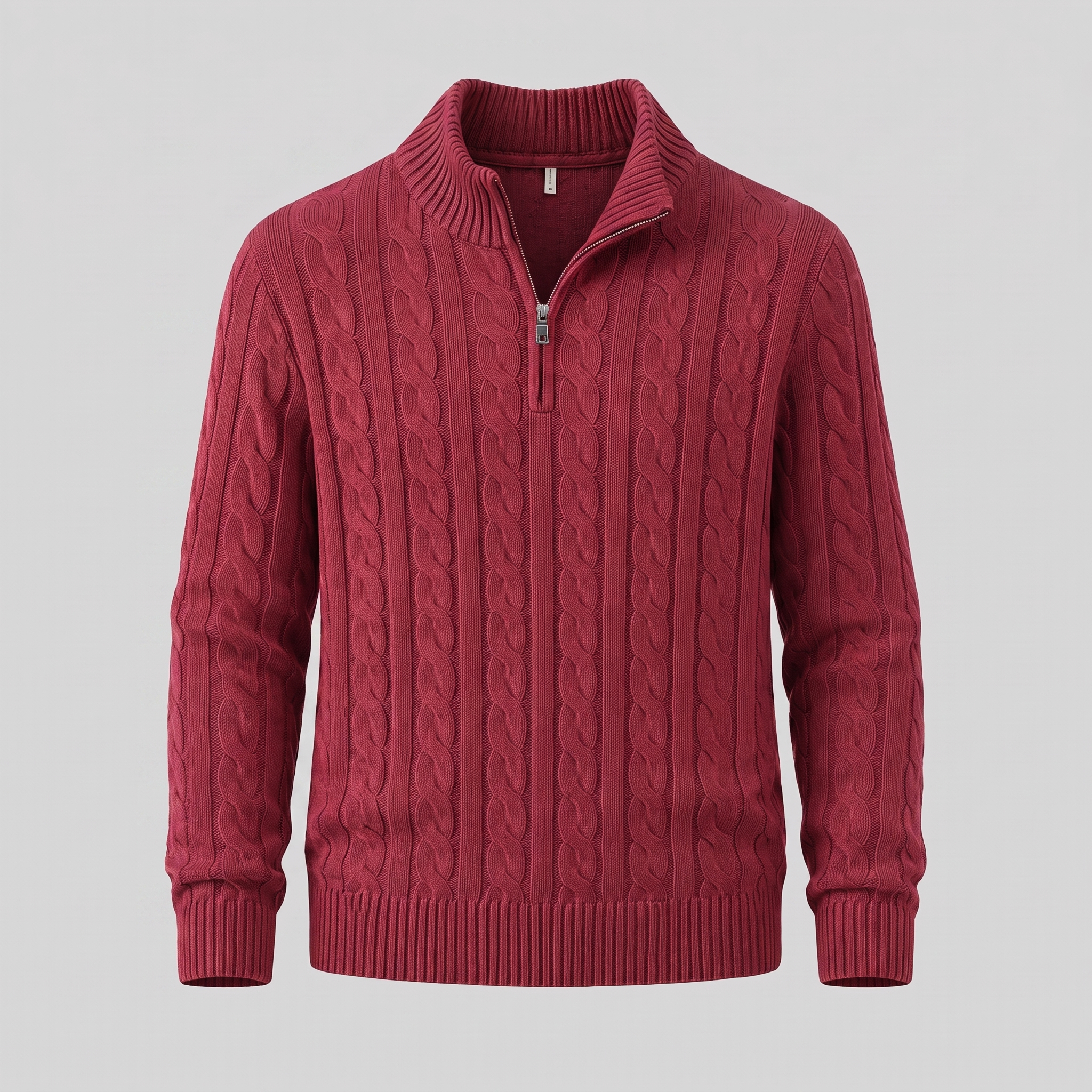 Men's Cable Knit Half-Zip Sweater