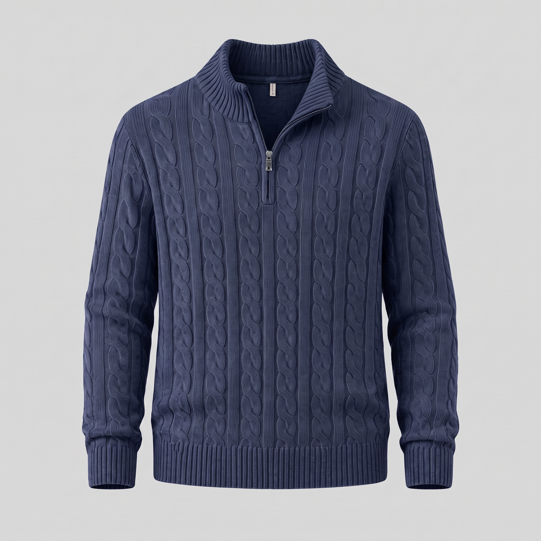 Men's Cable Knit Half-Zip Sweater