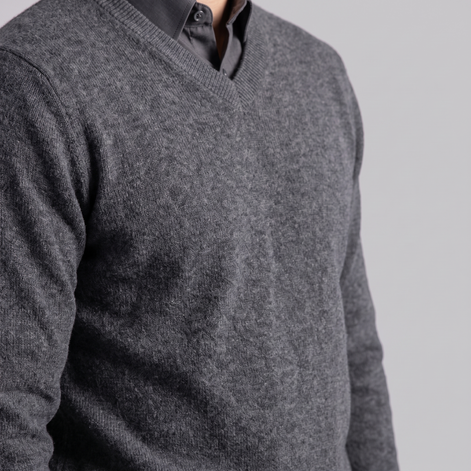 Men's Casual V-Neck Knit Sweater