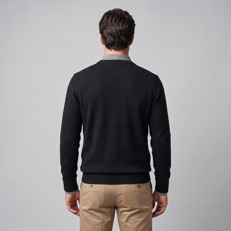 Men's Casual V-Neck Knit Sweater