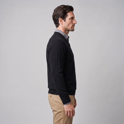Men's Casual V-Neck Knit Sweater