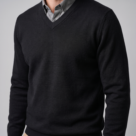 Men's Casual V-Neck Knit Sweater