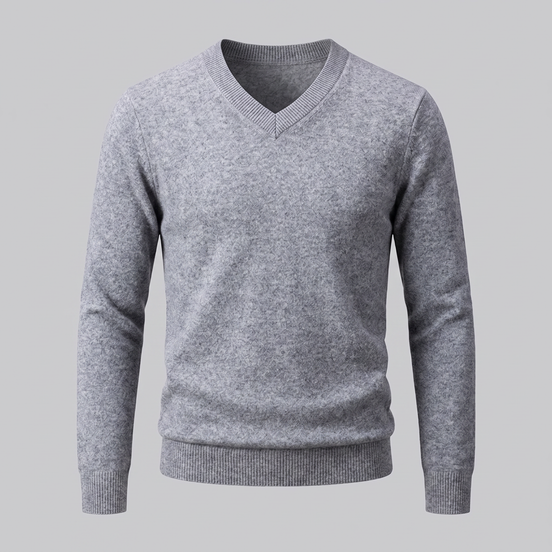 Men's Casual V-Neck Knit Sweater