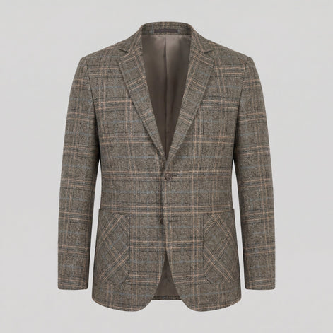 Men's Checked Blazer Jacket