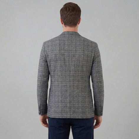 Men's Checked Blazer Jacket