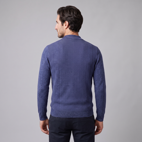 Men's Chevron Ribbed Crew Neck Sweater