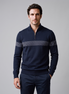 Men's Chevron Stripe Quarter-Zip Sweater
