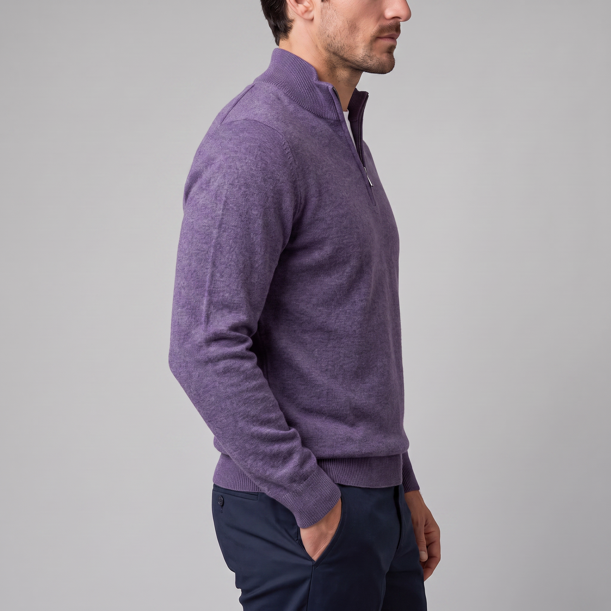 Men's Comfortable Half-Zip Sweater