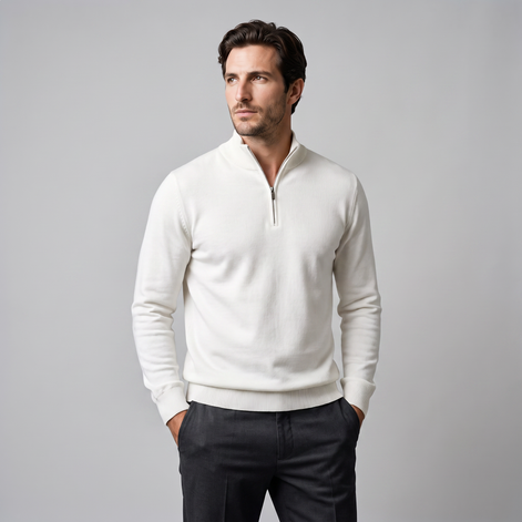 Men's Comfortable Half Zip Sweater