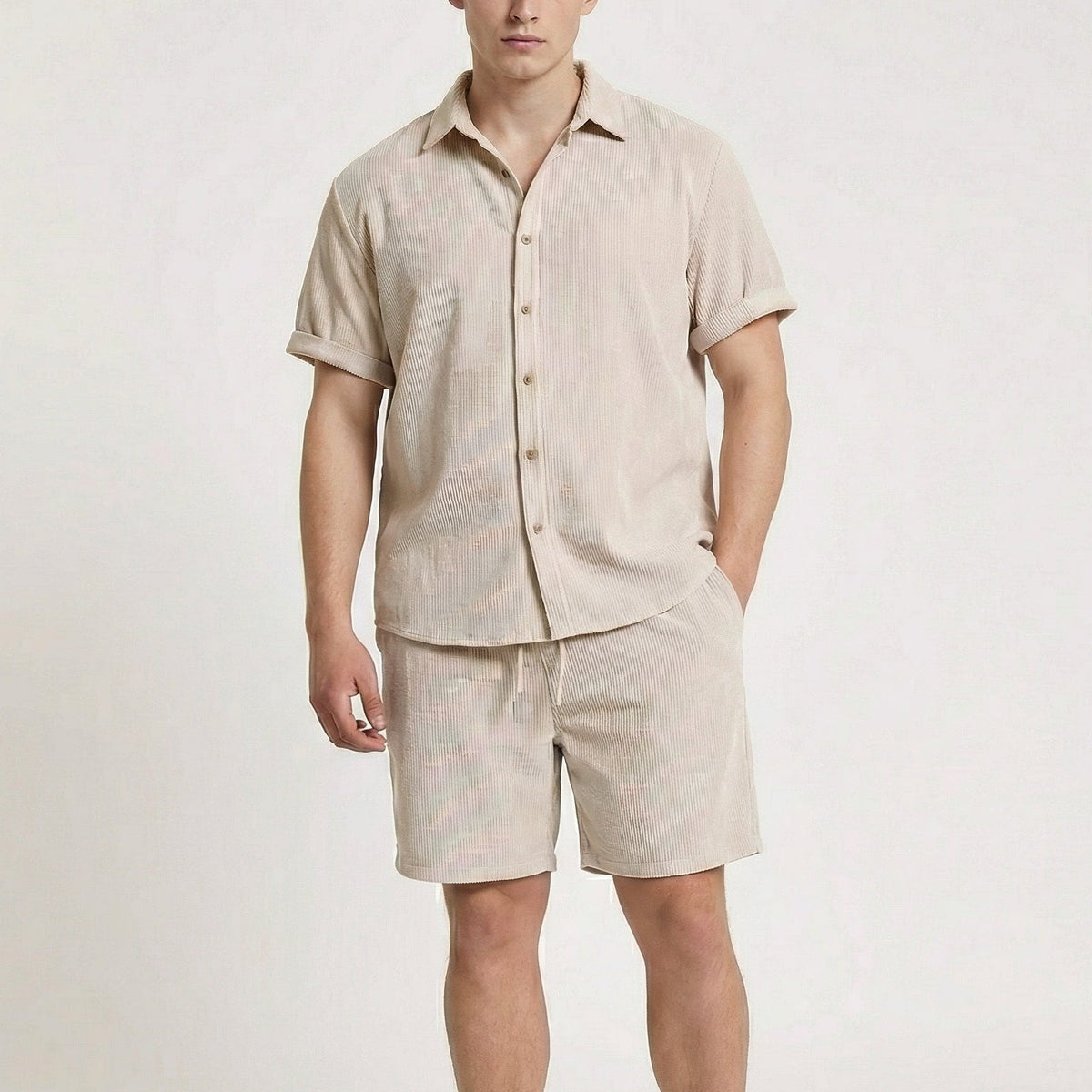 Men's Corduroy 2-Piece Outfit Set