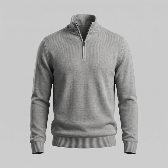 Men's Cotton Half-Zip Sweater
