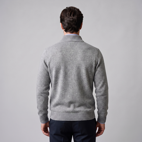 Men's Cotton Half-Zip Sweater