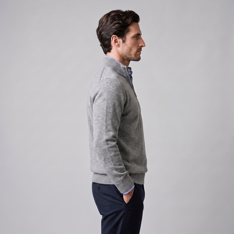 Men's Cotton Half-Zip Sweater