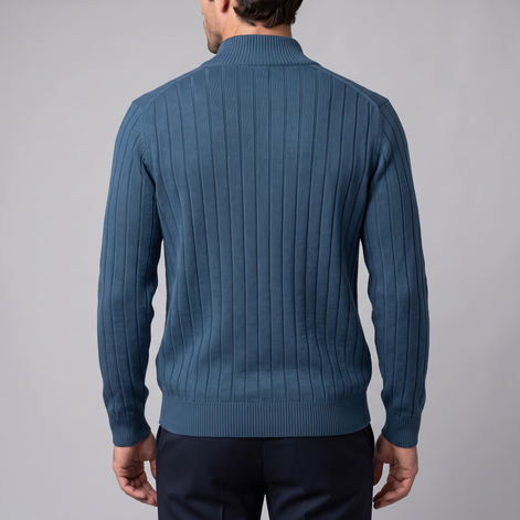 Men's Diamond Knit Full-Zip Cardigan