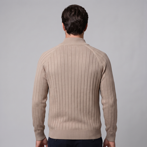 Men's Diamond Knit Full-Zip Cardigan