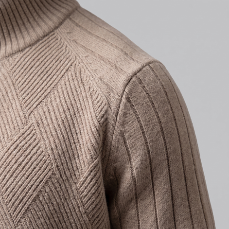 Men's Diamond Knit Full-Zip Cardigan