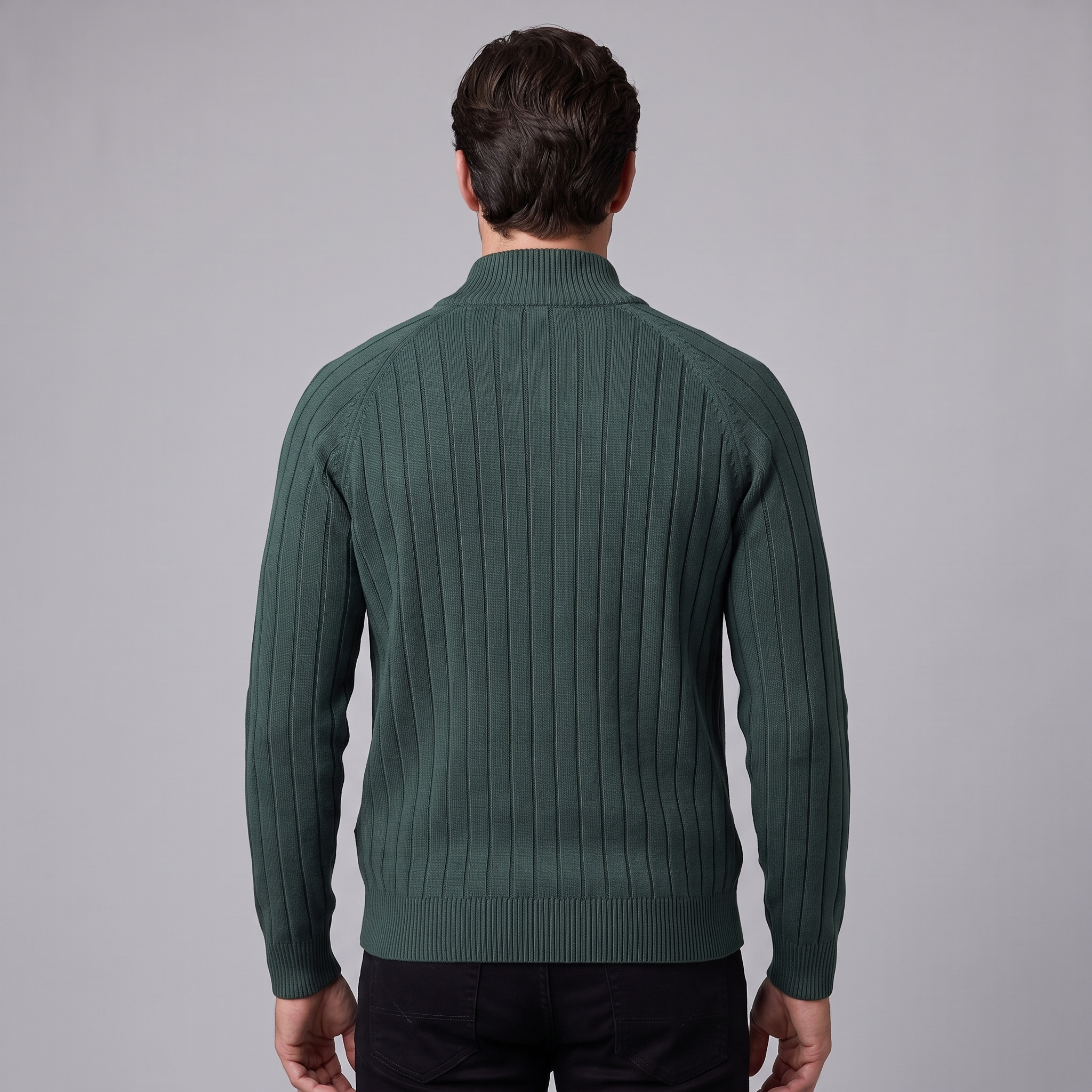 Men's Diamond Knit Full-Zip Cardigan