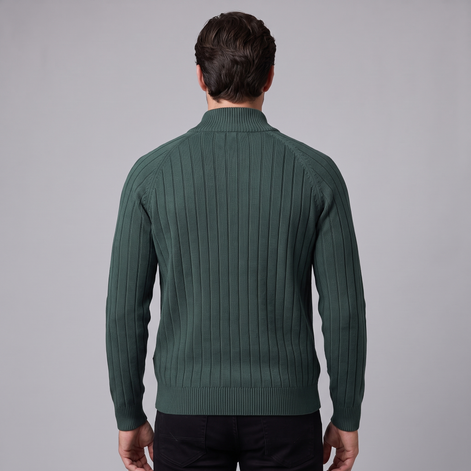 Men's Diamond Knit Full-Zip Cardigan