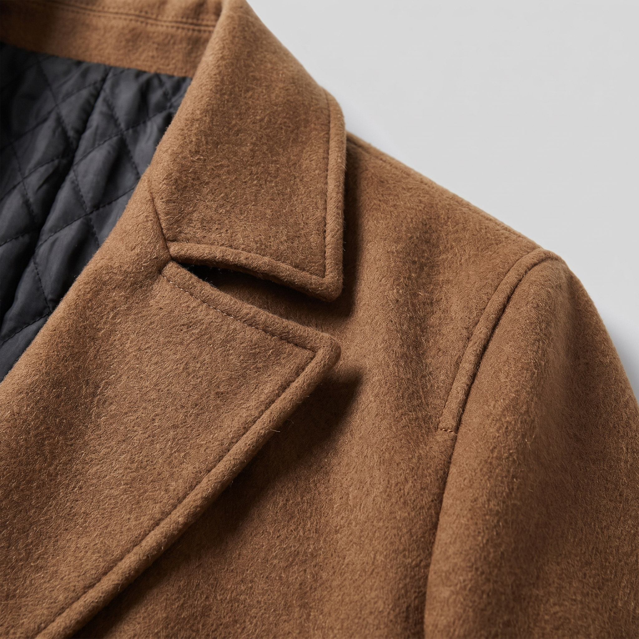Men's Double-Breasted Wool-Look Coat