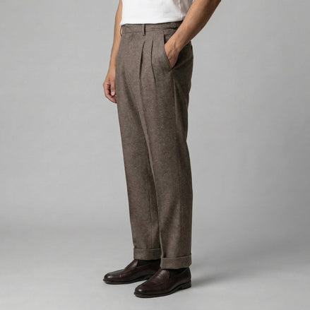Men's Elegant Straight Fit Pants with Side Adjuster