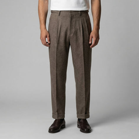 Men's Elegant Straight Fit Pants with Side Adjuster