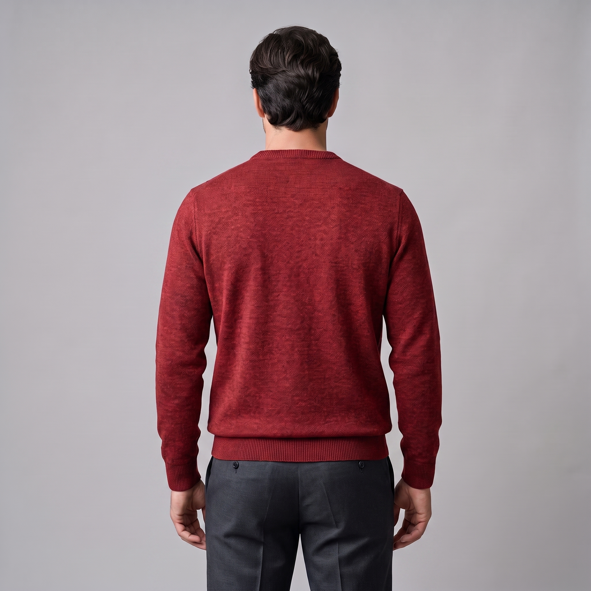Men's Fine Knit Crew Neck Sweater