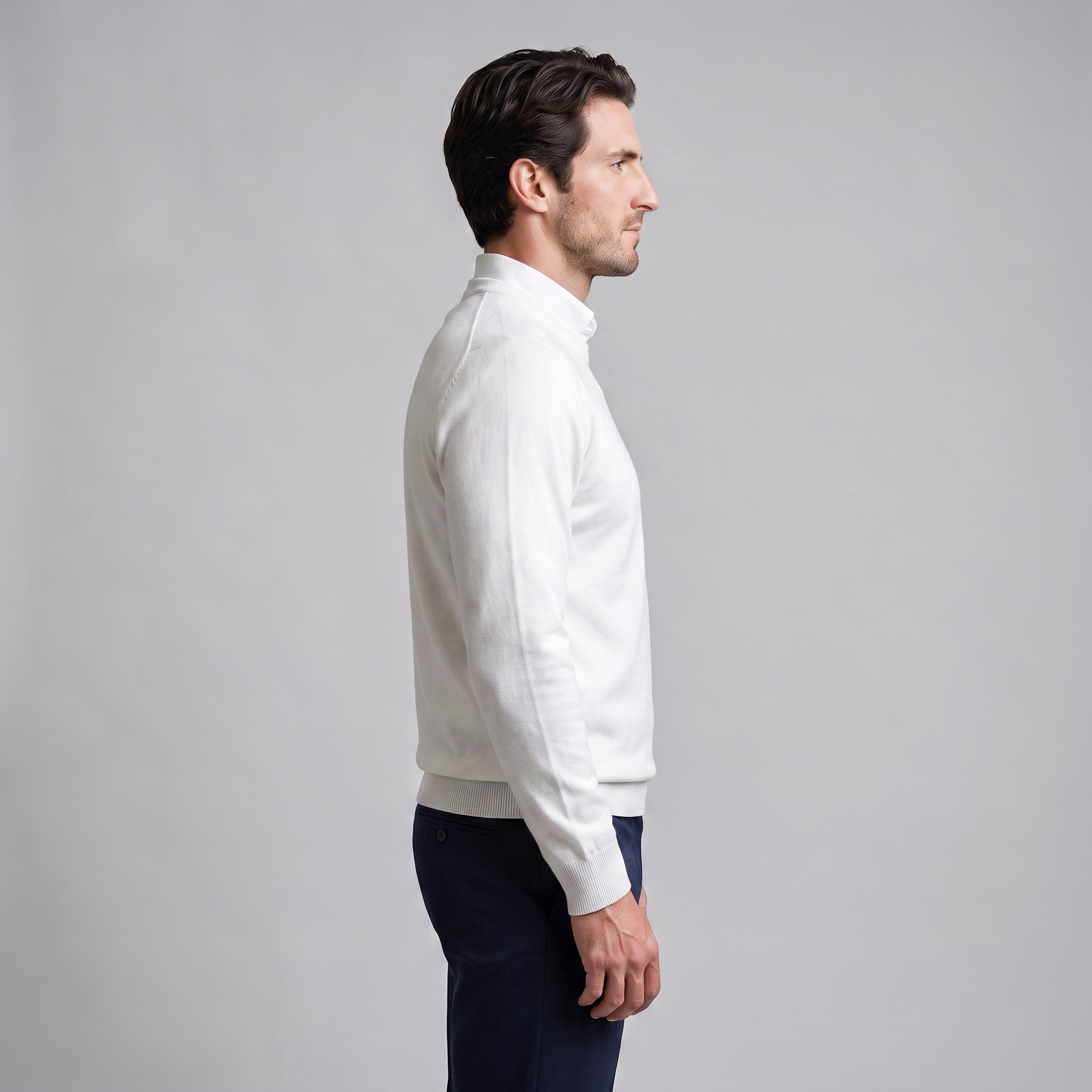 Men's Fine Knit Crew Neck Sweater
