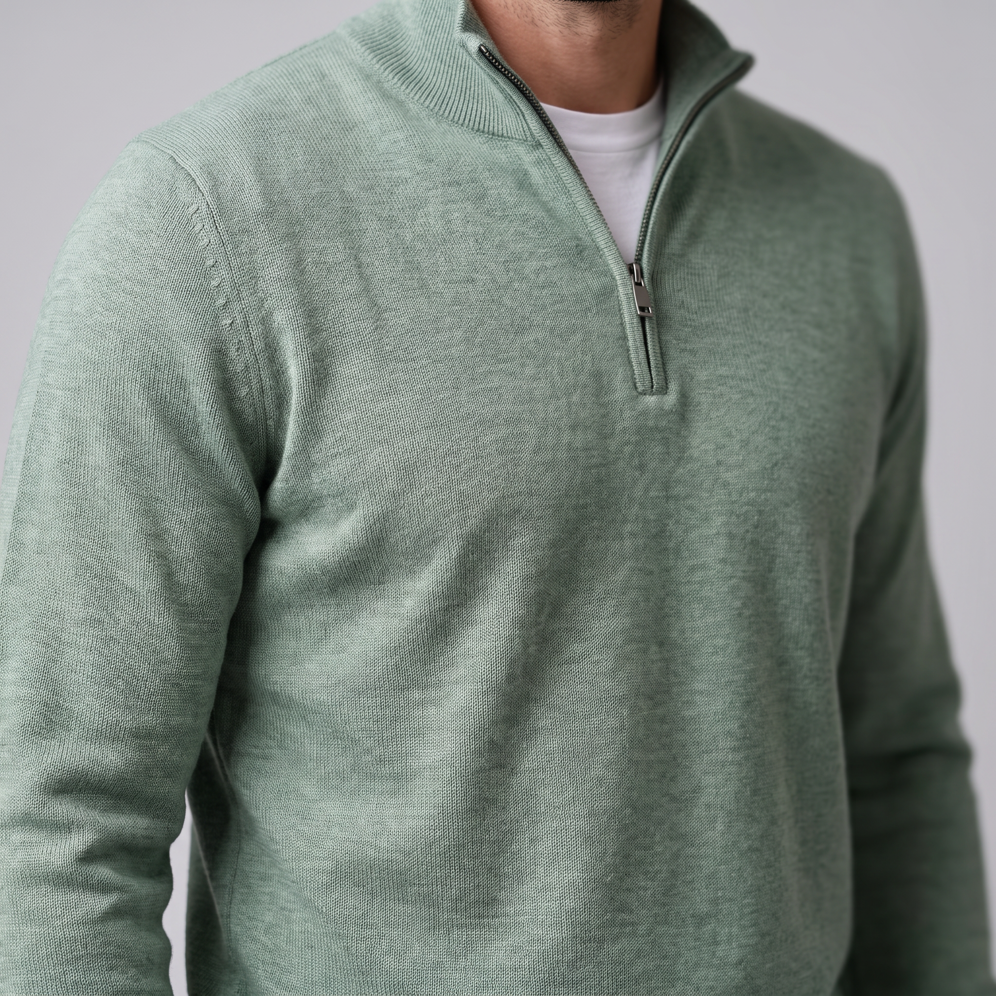 Men's Half-Zip Knit Sweater