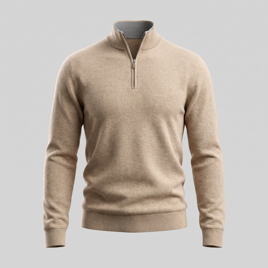 Men's Half-Zip Knit Sweater