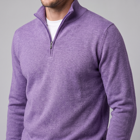 Men's Half-Zip Knit Sweater