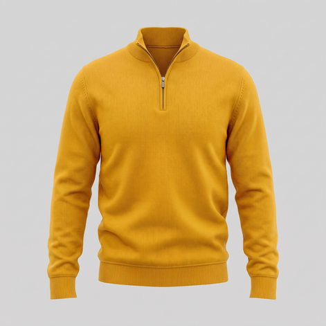 Men's Half-Zip Knit Sweater