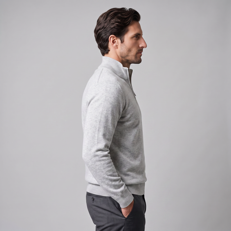 Men's Half-Zip Knit Sweater