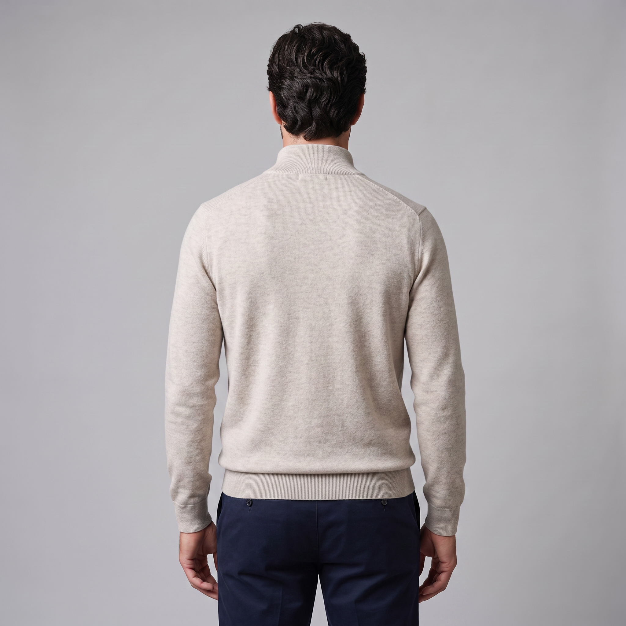 Men's Half-Zip Knit Sweater