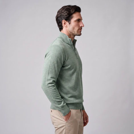 Men's Half-Zip Knit Sweater