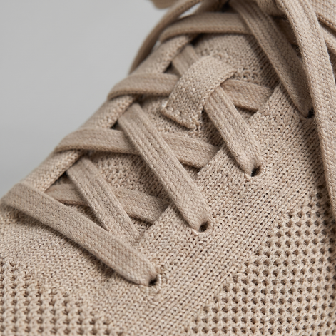 Men's Knit Leather Lace-Up Trainers