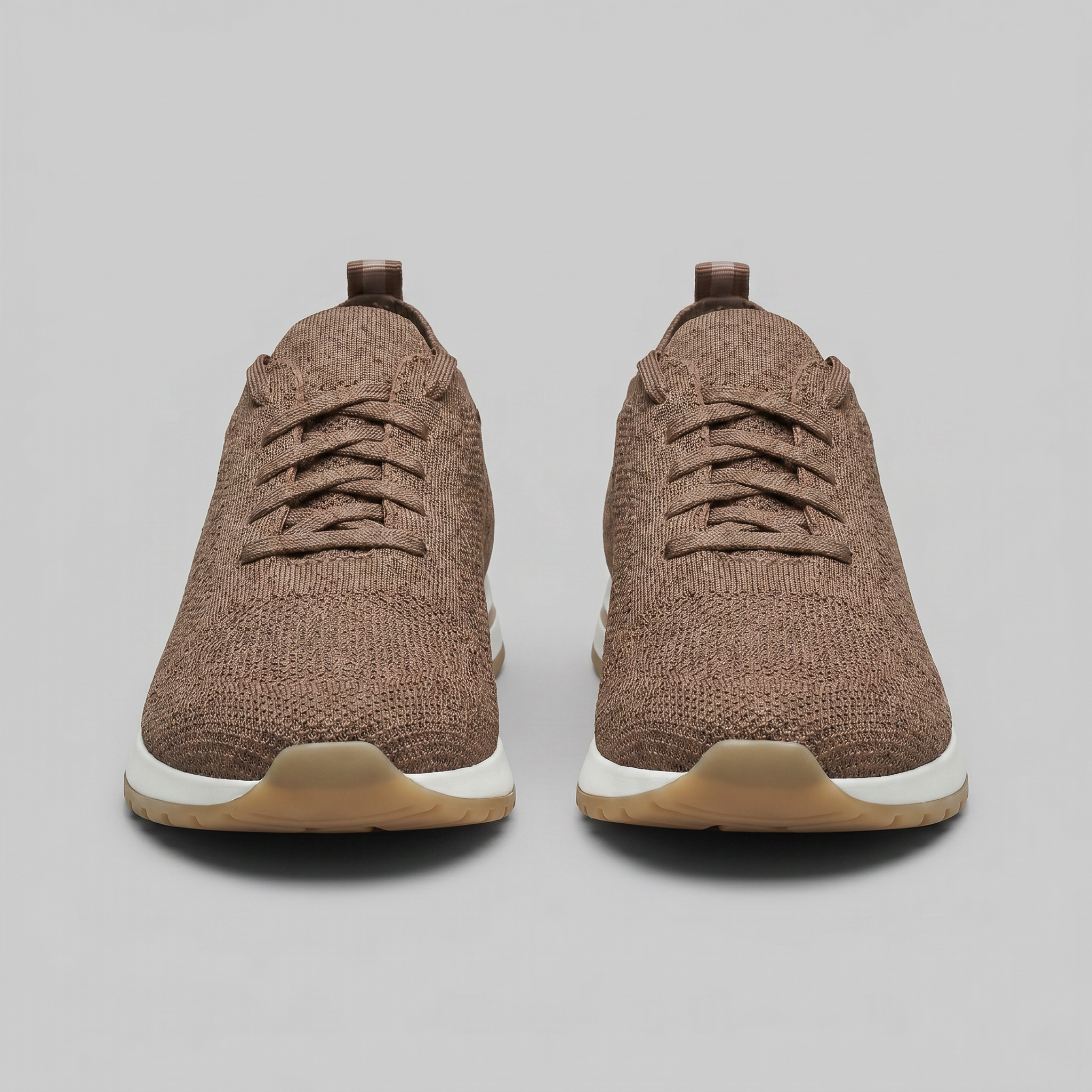 Men's Knit Leather Lace-Up Trainers
