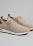 Men's Knit Leather Lace-Up Trainers