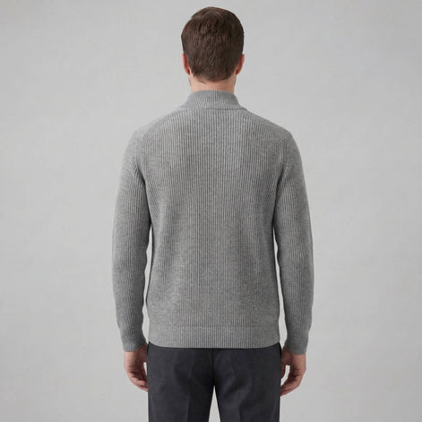 Men's Knitted Zip Up Cardigan