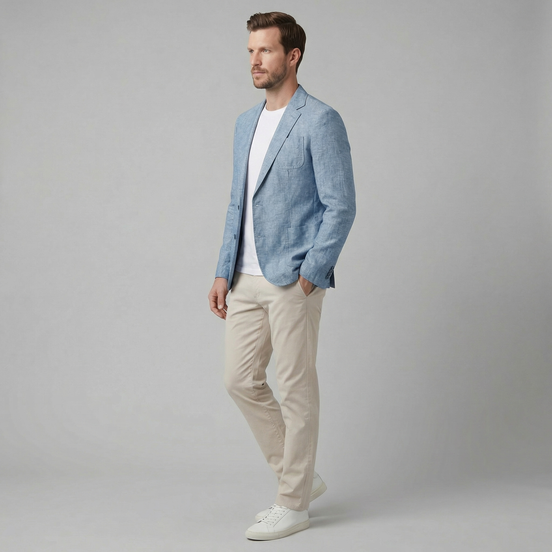 Men's Linen Blazer Jacket